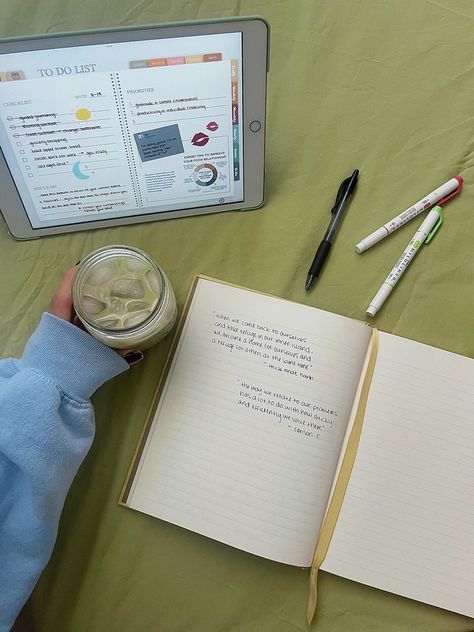 Matcha Journaling To do list Productive Aesthetic Slow Productivity Aesthetic, Productive Pictures, Journaling To Do List, Todo List Aesthetic, Desktop Pics, Aesthetic To Do List, To Do List Aesthetic, Productive Aesthetic, Lily Aesthetic