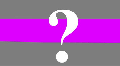 Confusiongender is when someone is constantly confused when it comes to genders but wants a label. Gray represents confusion, the question mark is the symbol, and the purple is for gender neutral! (Since this gender is both masc or fem) Flag and idea made by me! Questioning Flag, Questioning Gender Flag, Gender Flux Flag, Gender Non Conforming Flag, Questioning Flag Lgbtq, Embodiment Xenogender, Gender Flags, Question Mark, When Someone