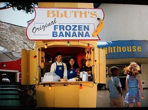 Arrested Development was a hilarious TV series. When thinking about my own rental property, I'm always reminded of the Bluth Family Banana Stand. Banana Stand, Arrested Development, Tv Decor, Top Banana, Inspired Recipes, Frozen Banana, Play Houses, Rental Property, Food Truck