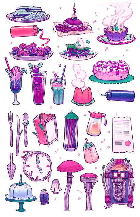 귀여운 음식 그림, Props Concept, Props Art, Images Kawaii, Fall Semester, Fantasy Props, Cute Food Art, Witch Art, Kawaii Drawings