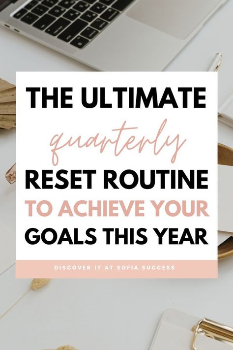 The Ultimate Quarterly Reset Routine To Achieve Your Goals This Year Busy Mom Planner, Aesthetic Planners, Quarterly Review, Personal Development Plan Template, Self Goal, Reset Routine, Personal Goal Setting, Goals Bullet Journal, Habit Tracker Bullet Journal