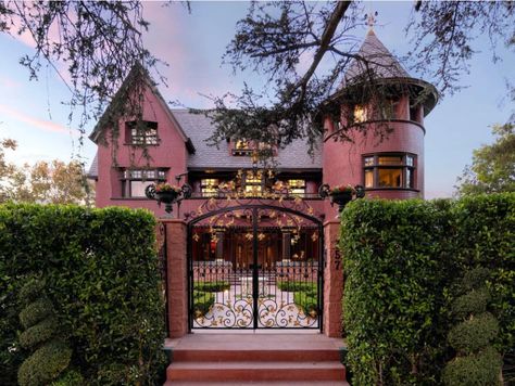 Kat Von D House, Gothic Mansion, Red Brick House, Victorian Mansions, Mansions For Sale, Wrought Iron Gates, Iron Gates, Kat Von, Kat Von D