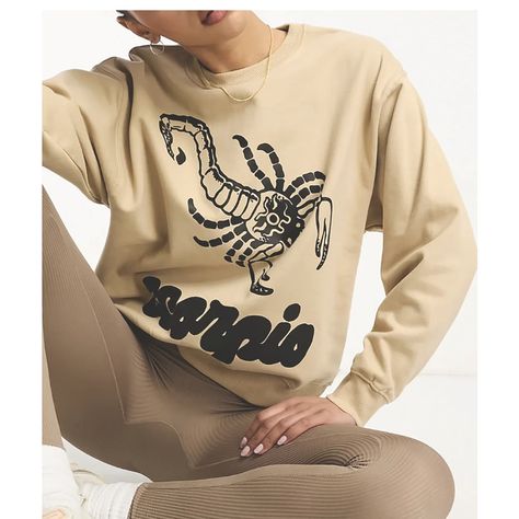 From The Brand Hnr Ldn, Part Of Their Astrological Series: Scorpio Super Soft Sweatshirt, Never Worn, No Flaws Tag Says 4x But It Fits Me As A 3x So That’s How I Am Listing It, Measurements Below Pit-Pit: 27” Shoulder-Hem: 29” Fit Details 60% Cotton / 40% Polyester Drop Shoulder Fit Pre-Shrunk Fit Details, Drop Shoulder, Crewneck Sweatshirt, Crew Neck Sweatshirt, Sweatshirts Hoodie, Crew Neck, Cream, Sweatshirts, Women Shopping