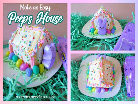 Poptart Bunny Houses, Pop Tart Easter House, Easter Bunny Pop Tart House, Pop Tart Bunny House, Easter Kids Snacks, Easter Strawberry, Easter Cupcakes Easy, Peeps Marshmallow, Easter House