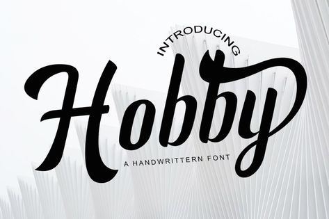 Hobby is a modern and beautiful customized font. This font is perfect for banners, product packaging, news headlines, magazines and other creative projects. Hobby is PUA encoded which means you can access all of the glyphs and swashes with ease! You can free download Hobby font for personal use or buy the full version with […] The post Hobby Font appeared first on FreeFontDL. Banner Font Design, Font Generator, Font Free, Font Download, Font Design, Free Fonts Download, Elegant Invitations, Download Fonts, Free Fonts