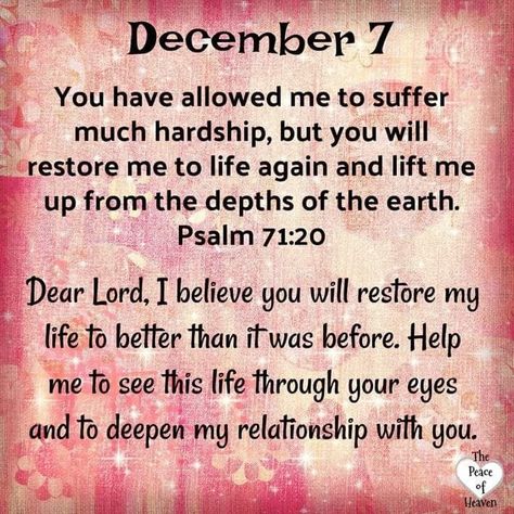 ~Amen~ 7th December 2023 ♥️🌟🙏🎄🕊🎻✡️👼🏼🌿👑☕️🥁✨️🌻🍬🌺🎁🎵❄️🌹🎩✝️🌈🇺🇸⛄️🎅🏼🦌 Xoxoxo Quotes December, Daily Sayings, Daily Spiritual Quotes, Psalm 71, December Quotes, Prayer Time, Heaven Quotes, Daily Devotion, Daily Blessings