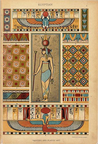 Egyptian Design Pattern, Egyptian Ornamented, Egyptian Drawings, Ancient Egyptian Architecture, Egyptian Pattern, Egyptian Motifs, Egyptian Painting, Egyptian Design, Ancient Egypt History