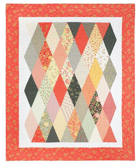 Make a Stunning Simple Diamond Quilt with Jenny Doan of Missouri Star Quilt Co! Diamond Quilts, Missouri Quilt Tutorials, Missouri Quilt Company, Diamond Template, Missouri Star Quilt Company Tutorials, Missouri Star Quilt Tutorials, Missouri Quilt, Tiled Quilt, Missouri Star Quilt Company