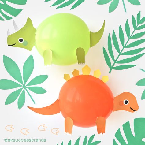 Dinosaur Activities Preschool, Paper Dinosaur, Baby Shower Decorations Neutral, Dinosaur Birthday Party Decorations, Dinosaur Balloons, Park Birthday, Dinosaur Themed Birthday Party, Dino Birthday Party, Balloon Crafts