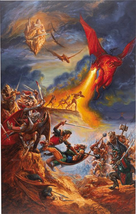 Jeff Easley, Advanced Dungeons And Dragons, Dungeons And Dragons Art, Fantasy Battle, Fantasy Images, Dnd Art, Fantasy Paintings, Fantasy Artist, High Fantasy