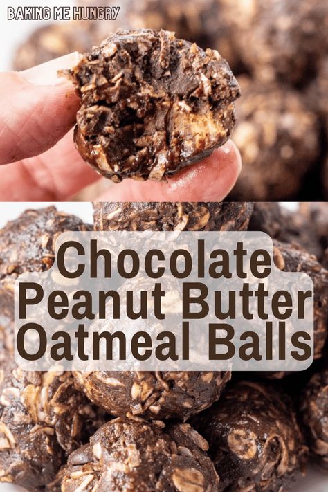 Chocolate Oatmeal Balls, Peanut Butter Oatmeal Balls, Oatmeal Balls, Peanut Ball, Peanut Butter Oats, Fudge Cookies, Acorn Squash Recipes, Chocolate Roll, Chunky Peanut Butter