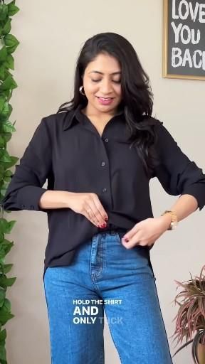 Shirt tuck in fashion style hack #shirthack #hacks #stylehacks #fashionhacks #haul #fyp #shorts