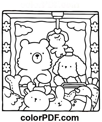 Comfy Days Claw Machine – Coloring Pages and Books in PDF Comfy Coloring Pages, Comfy Days Coloring Book Pages, Comfy Days Coloring Pages, Comfy Days Coloring Book, Bear Fishing, Bobbie Goods, Birthday Coloring Pages, Funny Pigs, Claw Machine