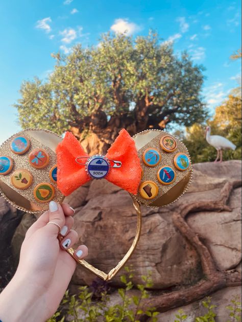 #up #disney #disneyworld #russell #disneyears #animalkingdom #grapesoda Up Disney Ears, Animal Kingdom Ears, Band Trip, Disney Gear, Up Disney, Disney Honeymoon, Disneyland Ears, Disney Mouse Ears, Disney Cuties