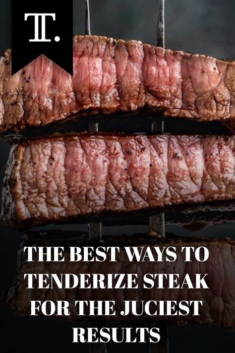 Meat Tenderizer Recipe, Steak Tenderizer, Easy Steak Marinade Recipes, Backstrap Recipes, Steak Marinade Easy, Kinds Of Steak, Round Steak Recipes, Cooking The Perfect Steak, Grilled Meat Recipes