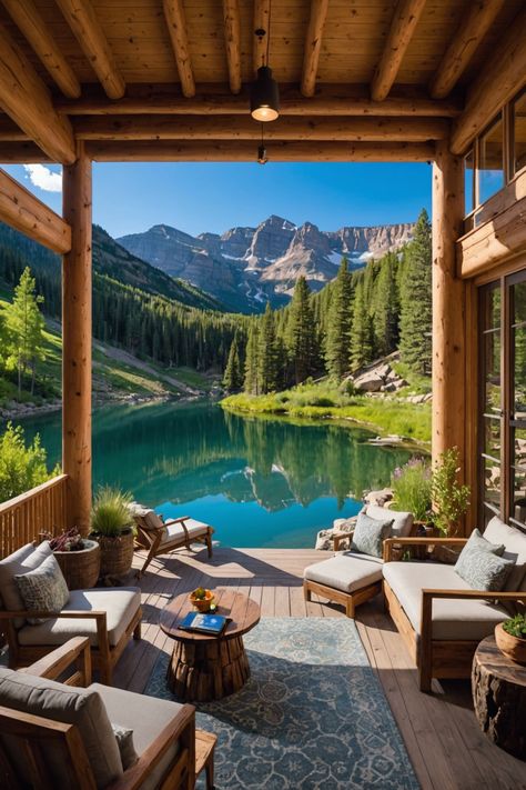 Transform Your Life: Colorado&#8217;s Top Wellness Retreats Unveiled Mountain Wellness Retreat, Colorado Dream Home, House With View Of Mountains, Holistic Vision Board, Wellness Retreat Aesthetic, Stunning Backyards, Retreat Aesthetic, Retreat Space, Mountain Lake House