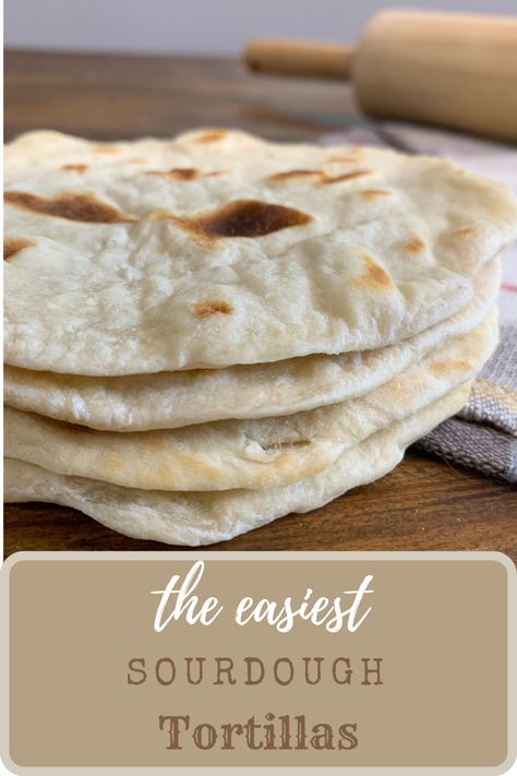 Sourdough Tortillas Simple, Sour Dough Tortilla Recipe, Tortilla Sourdough Recipe, Easy Sourdough Tortillas, Sourdough Starter Tortillas, Sourdough Discard Tortillas No Wait, Sourdough Tortillas Discard, Sourdough Discard Tortilla Recipe, Sourdough Tortilla Recipe