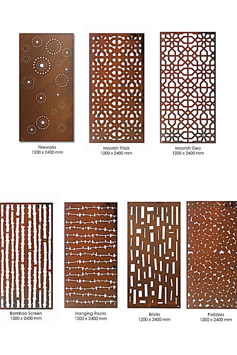 Outdoor Privacy Screens - Want more information and details? Click to visit for more ideas. Metal Garden Screens, Decorative Metal Screen, Wood Privacy Fence, Privacy Fence Designs, Patio Pergola, Backyard Privacy, Garden Screening, Privacy Walls, Wooden Screen