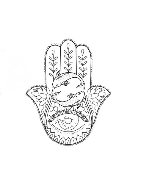 Hamsa Henna Design, Hamsa Hand Tattoo For Women, Hamsa Hand Drawing, Hamsa Drawing, Practice Tattoos, Hamsa Hand Tattoo, Hand Outline, Swan Tattoo, Hamsa Design