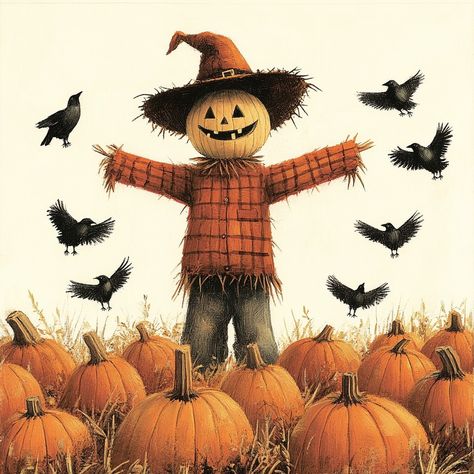 "The Pumpkin Patch" Check us out at: https://pinehalldesignco.com/ #scarecrow #crow #pumpkin #pumpkinpatch #halloween #art #decor #spooky #fall #autumn #vibes #aesthetic Autumn Vibes Aesthetic, Scare Crow, Spooky Fall, Baby Illustration, Beach Frame, Coffee Decor, African Wildlife, Autumn Vibes, Wildlife Animals