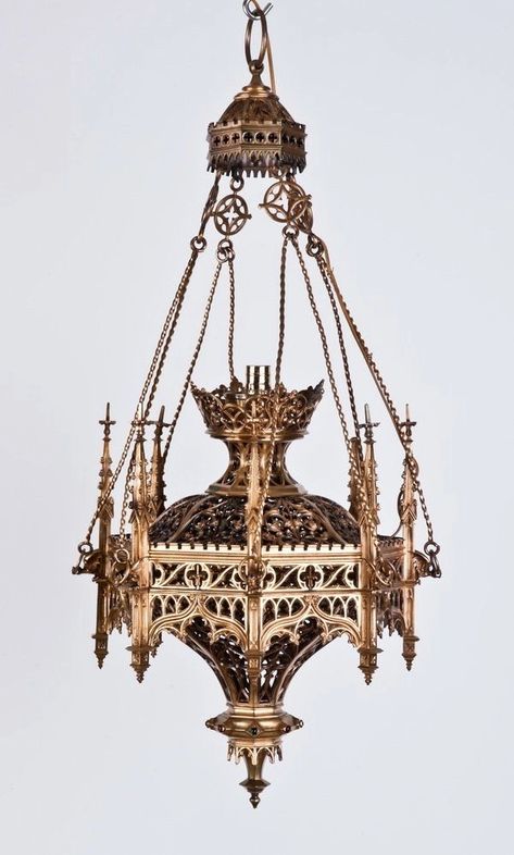 Gothic Chandelier - Ideas on Foter Church Chandelier, Gothic Chandelier, Victorian Lighting, Gothic Furniture, Gothic Church, Dream Furniture, Gothic Revival, American Gothic, Bronze Chandelier