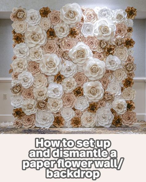 Cricut Flower Wall Backdrop, Engagement Floral Backdrop, Nude Flower Wall, Diy Flower Wall Stand, Diy Flower Photo Backdrop, How To Make A Flower Wall, Diy Flower Wall Backdrop How To Make, Diy Plywood Backdrop, Diy Flower Wall Backdrop