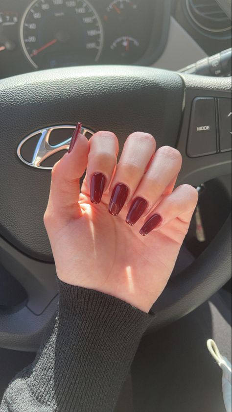 Burgundy Ballerina Nails, Ballerina Gel Nails, Nails Pictures, Camping Wallpaper, Semi Permanente, Black And White Art Drawing, Story Insta, Hand Pictures, Girls Dp Stylish