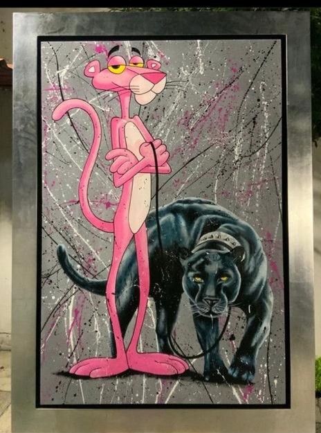 Cool Cartoon Drawings, Hellboy Art, Black Kit, Diamond Paintings, Pink Panther, Diamond Painting Kits, Phone Wallpaper Design, Pink Panthers, Drawing Skills