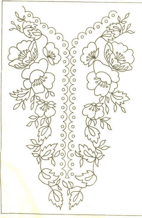 Folk Embroidery Patterns Floral, Hungarian Embroidery Pattern Folk Art, Floral Embroidery Patterns Free, Hungarian Embroidery Pattern, German Embroidery, Folk Embroidery Patterns, Free Embroidery Patterns Machine, Bird Embroidery Pattern, Rose Embroidery Pattern