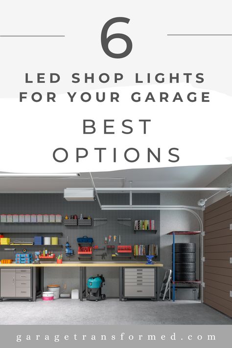 Illuminate your garage with the best LED shop lights! 💡🏠 Check out our top picks. Our guide reviews the most efficient and bright LED shop lights that will transform your garage into a well-lit workspace. Whether you’re working on projects, organizing, or just want better lighting, we’ve got you covered. Learn about the different features, energy efficiency, and installation tips. Perfect for DIY enthusiasts and homeowners. #GarageLighting #LEDLights 🚗✨ Click to brighten up your garage today! Garage Lighting Ideas Indoor, Garage Lights Interior, Shop Lighting Ideas, Garage Lighting Interior Ceilings, Garage Lights, Garage Led Lighting Ideas, Garage Lighting Ideas, Garage Cupboards, Super Bright Led Garage Lights