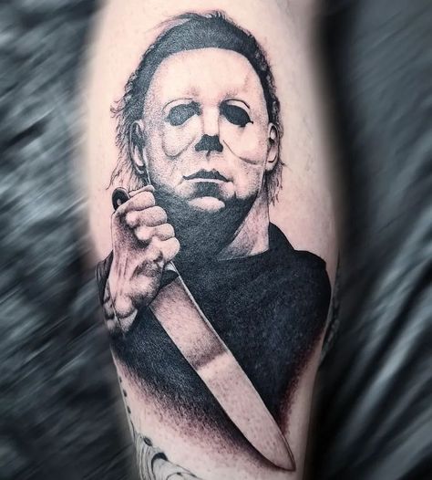 Spooky Michael Myers #Halloween piece by @nadz_hydradad - Come on in to grab something scary this SHOCKTOBER!! #pumpkins #gothic #makeupartist #halloweeneveryday #disney #inktober #instagram #cute #drawing #fashion #follow #like #michaelmyers #photooftheday #bhfyp #illustration #skull #party #halloweenart #horrorart #halloweendecorations #fun #mua #jackolantern #digitalart #horrormovie #dark #music Michael Myers Pumpkin Tattoo, Michael Myers Tattoo Stencil, Micheal Myers Tattoo Design, Micheal Myers Tattoo, Michael Myers Tattoo, Something Scary, Pumpkin Tattoo, Mask Tattoo, Halloween Everyday