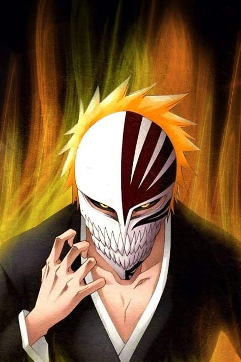 Ichigo Half Hollow Mask, Ichigo Hollow Mask, Vasto Lorde, Ichigo Hollow, Bleach Figures, Hollow Mask, Ichigo Bankai, Bleach Tattoo, Bleach Pictures