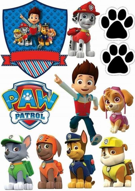 Patrolne Sape, Paw Patrol Badge, Imprimibles Paw Patrol, Paw Patrol Movie, Psi Patrol, Paw Patrol Pups, Patrol Party, Paw Patrol Party, Related Images