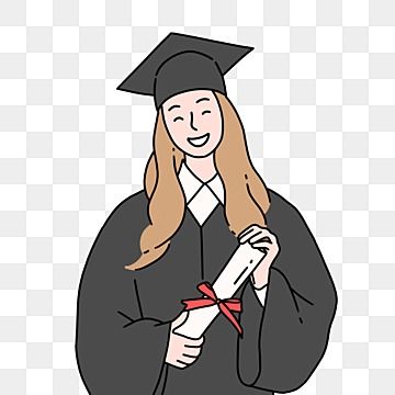 Graduation Cap Drawing, Graduation Vector, Graduation Drawing, Graduation Cartoon, Transparent Illustration, Graduation Clipart, Student Clipart, Certificate Graduation, Woman Character