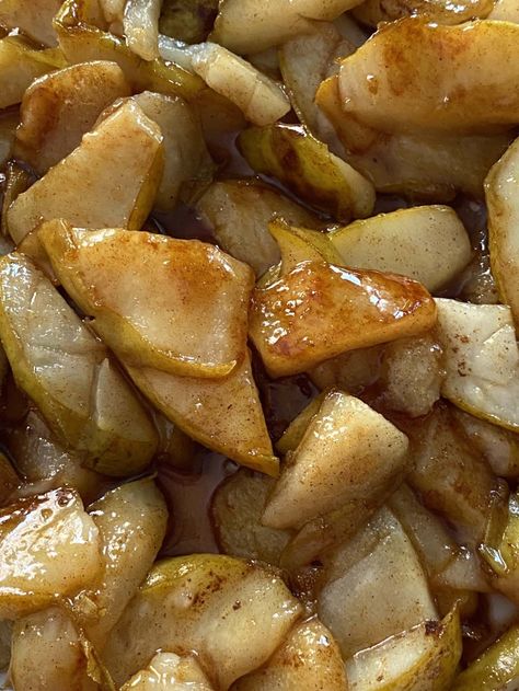 You'll love this easy recipe for Sautéed Pears. This naturally sweet, healthy dessert is delicious on its own or as topping for ice cream. Sautéed Pears, Apple Cinnamon Oatmeal Muffins, Cinnamon Oatmeal Muffins, Turkey Cutlet Recipes, Cooking With Honey, Oatmeal Muffins Healthy, Turkey Cutlets, Blueberry Cake Recipes, Asparagus Fries