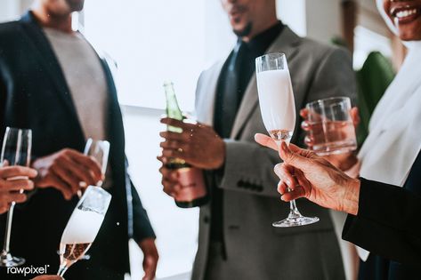 Business people making a toast at an office party | premium image by rawpixel.com / Felix Classy Lifestyle, Rooftop Party, Diverse People, Free Friends, Business Party, Party Business, Free Hand Drawing, Corporate Party, Business People