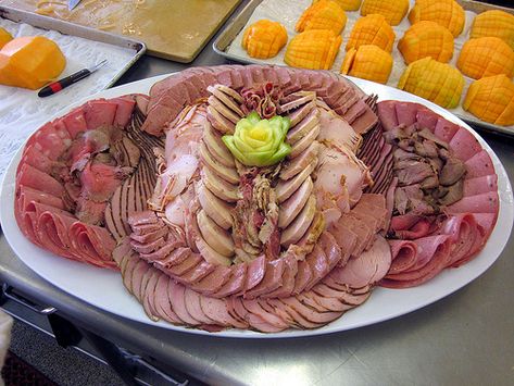 Meat Platter, Easter 2021, Sliced Meat, Smoked Ham, Roast Beef, Culinary Arts, Food Art, Meat, Chicken