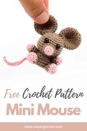 Crocheted Mouse, Mouse Crochet, Idee Babyshower, Crochet Keychain Pattern, Crochet Mouse, Pola Amigurumi, Crochet Animals Free Patterns, Crochet Amigurumi Free Patterns, Crochet Amigurumi Free