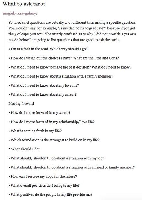 #Tarot #TarotReading #Astrology #AstrologyReading #Divination #Magic #Witchcraft #TarotCards #Horoscope #Mystic #Spirituality #FortuneTelling Good Tarot Questions, Ancestor Magick, Questions To Ask Tarot Cards, Tarot Tricks, Tarot Advice, Tarot Questions, Tarot Guidance, Divination Magic, Tarot Guidebook