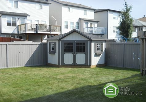 Corner Sheds Ideas Backyards, Triangle Shed Corner, Corner Shed Plans, Corner Garden Shed, Corner Shed Ideas, Project Monarch, Corner Shed, Backyard Bedroom, Corner Gazebo