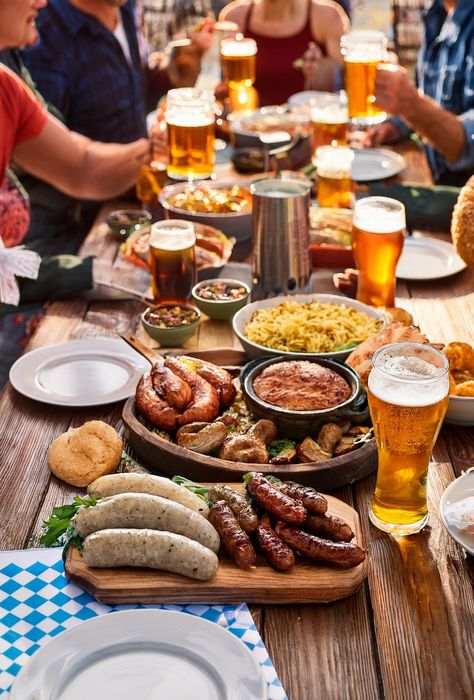 The Quick Guide to Oktoberfest Food. Oktoberfest is a feast for the senses, and the food is a big part of the celebration! Dive into a spread of bratwurst, schnitzel, sauerkraut, and pretzels. Don’t forget the sides—potato salad, red cabbage, and spaetzle add the perfect touch. Whether you’re cooking at home or enjoying a meal at a local Oktoberfest event, these dishes are essential to the experience. Indulge in the flavors of Germany and enjoy every bite! https://gildedgooselimited.com/gand... Oktoberfest Aesthetic, Oktoberfest Table, Oktoberfest Wedding, Party Tips And Tricks, German Party, Oktoberfest Decorations, German Dishes, Hosting Parties, Oktoberfest Food