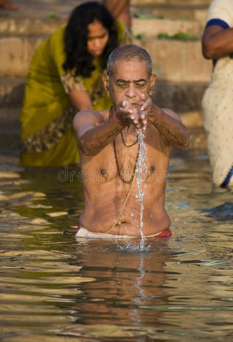 River Ganges in Varanasi - India. Hindu devotees bathing in the Holy River Gange , #AFF, #India, #Hindu, #devotees, #River, #Ganges #ad India Photo, Water River, Design Art Drawing, Amazing Facts For Students, About Water, Varanasi, Color Of Life, Graphic Design Art, Buddha Statue