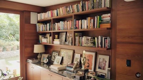 Dakota Johnson House, Johnson House, Hollywood Homes, Mid Century Modern House, Home Library, Dakota Johnson, Architectural Digest, Interior Inspo, House Inspo