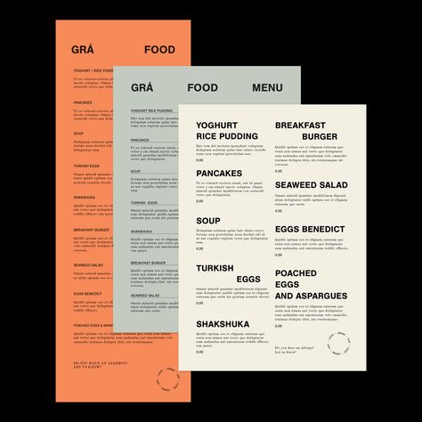 gra - bureau lisbeth antoine Menu Graphic Design, Menu Design Layout, Menu Board Design, Menu Sans Gluten, Bistro Menu, Menu Design Inspiration, Burger Menu, Menu Layout, Menu Boards