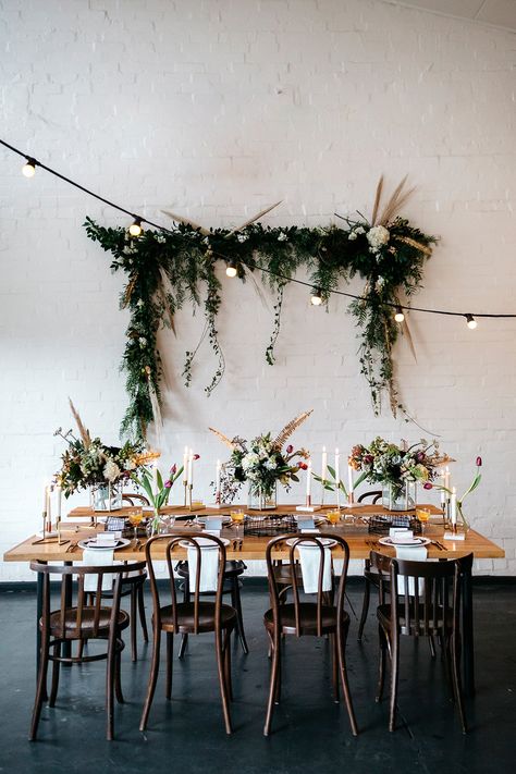 bistro lights - photo by Katie Harmsworth Photography http://ruffledblog.com/mixed-metals-wedding-inspiration Mixed Metals Wedding, Warehouse Party, Industrial Wedding Inspiration, Bistro Lights, Warehouse Wedding, Industrial Warehouse, Greenery Wedding, Industrial Wedding, Photo Instagram