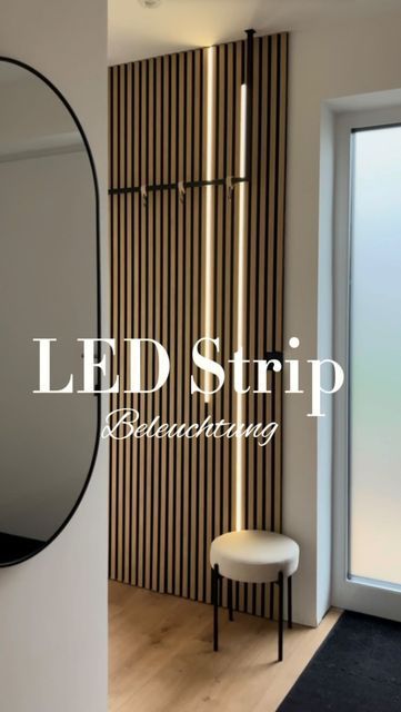 Led Lights Strip Ideas, Simple Ceiling Design, Led Profile, Stripped Wall, Led Wand, Led Band, Strip Led, Indoor Design, Led Stripes