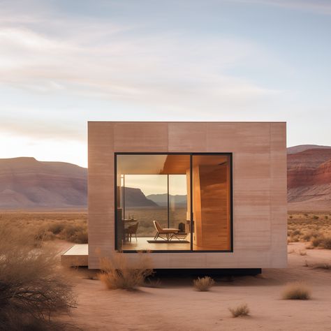 - Desert - Dream big, live small ! by @cabin.ai --------------------------------------- #cabinporn #cabins #tiny #tinyhouse #tinyhome #deserthome #cabin #cabinlife Tiny Houses Exterior, Desert Cabin Ideas, Desert Design Interior, Desert Cabin, Tiny Desert House, Desert Dwellings, Tiny Home Cabin, Desert Tiny House, Container House Design Desert