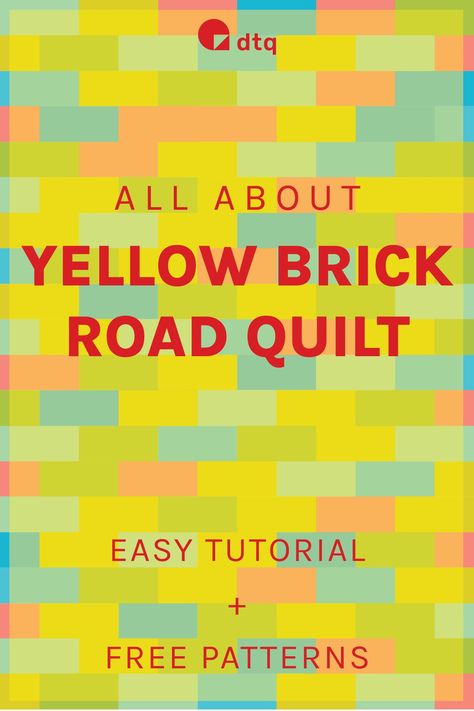 Follow the Yellow Brick Road…right onto your next quilting project! Discover the magic of the Yellow Brick Road quilt pattern, a free and versatile design that brings joy to quilters of all skill levels. Learn how to create this classic yellow brick road pattern with step-by-step instructions and gather inspiration from these free quilt pattern ideas. Free Yellow Brick Road Quilt Pattern, Yellow Brick Road Quilt Pattern Free Simple, Yellow Brick Road Quilt Pattern Free, Brick Quilt Pattern Free, Brick Quilt Pattern, Yellow Brick Road Quilt Pattern, Yellow Brick Road Quilt, Quilt Pattern Ideas, Patchwork Blankets