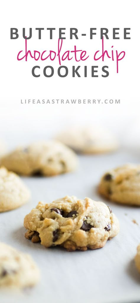 Coconut Oil Dessert Recipes, Fluffy Chocolate Chip Cookies, Coconut Oil Cookies, Cookies Coconut, Cookie Recipes From Scratch, Recipes From Scratch, Dairy Free Chocolate Chips, Easy Chocolate Chip Cookies, Chocolate Chip Cookie Recipe