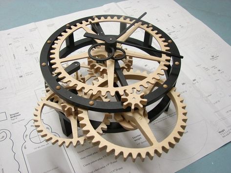 Build DIY Wooden gear clock plans pdf PDF Plans Wooden Free Playground Plans Diy – mikel901eg Wooden Clock Plans, Wooden Gear Clock, Woodworking Plans Patterns, Woodworking Organization, Wooden Gears, Gear Clock, Woodworking Projects Furniture, Mechanical Clock, Woodworking Projects For Kids